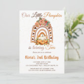 秋私たちのリトルカボチャ2nd誕生日パーティー 招待状 (スタンド正面)