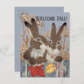 秋秋うさぎ離れバニーお洒落絵を描ズ シーズンポストカード (正面/裏面)