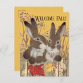 秋秋うさぎ離れバニーお洒落絵を描ズ シーズンポストカード (正面/裏面)