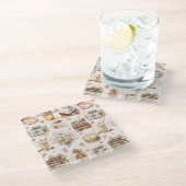 秋秋お気に入りののエッセンシャルテイスト ガラスコースター (アングル)