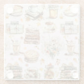 秋秋お気に入りののエッセンシャルテイスト ガラスコースター (裏面)