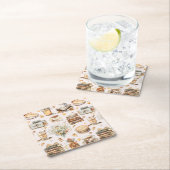 秋秋お気に入りののエッセンシャルテイスト スクエアペーパーコースター (インサイチュ)