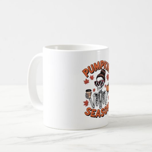 秋秋かぼちゃの季節 コーヒーマグカップ (正面左)