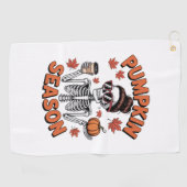 秋秋かぼちゃの季節 ゴルフタオル (横)