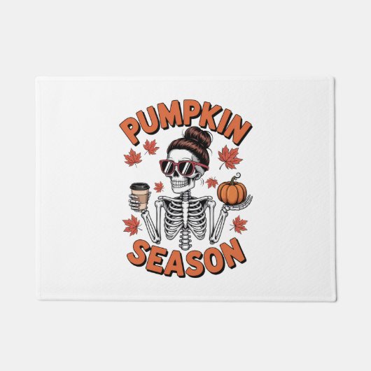 秋秋かぼちゃの季節 ドアマット (正面)