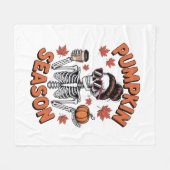 秋秋かぼちゃの季節 フリースブランケット (正面(横))