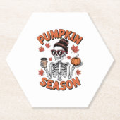 秋秋かぼちゃの季節 ペーパーコースター (正面)
