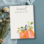 秋秋かぼちゃイヤリングネックレスデ空白のィスプレイ 名刺