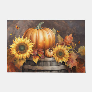 秋秋かぼちゃサンフラワーズカントリー ドアマット