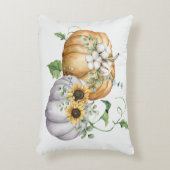 秋秋かぼちゃヒマワリと綿花 アクセントクッション (正面(垂直))