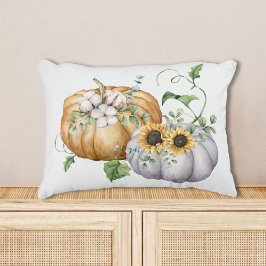 秋秋かぼちゃヒマワリと綿花 アクセントクッション