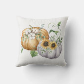 秋秋かぼちゃヒマワリと綿花 クッション (裏面)