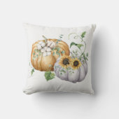 秋秋かぼちゃヒマワリと綿花 クッション (正面)