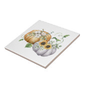 秋秋かぼちゃヒマワリと綿花 タイル (側面)