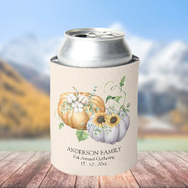 秋秋かぼちゃヒマワリと綿花 缶クーラー