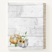 秋秋かぼちゃヒマワリ綿レシピ本 ノートブック (裏面)