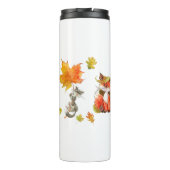 秋秋かわいい動物クリップアート タンブラー (裏面)