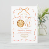 秋秋かわいこちゃんパイ秋ジンガム1st誕生日 招待状 (スタンド正面)