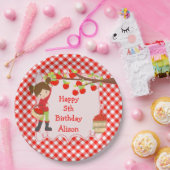 秋秋のアップルピックブルネット誕生日パーティー ペーパープレート (パーティー)