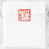 秋秋のアップルピックブロンド誕生日パーティー スクエアシール (バッグ)