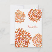 秋秋のウェディングレセプションカードフラワー開花 招待状 (正面)