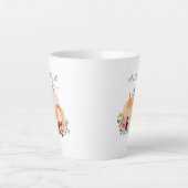 秋秋のカボチャと花 カフェラテマグ (正面)