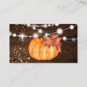 秋秋のカボチャひもライトおむつラッフル 名刺 (裏面)