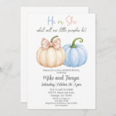 秋秋のカボチャ性別の招待を明らかにする。 招待状 (正面/裏面)