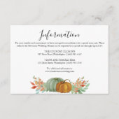 秋秋のカボチャ情報詳細結婚ズ エンクロージャーカード (正面)