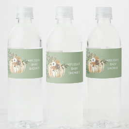 秋秋のカボチャ素朴な褐色花 ペットボトルラベル