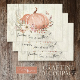 秋秋のカボチャ葉の木素朴のデクページ ラッピングペーパーシート