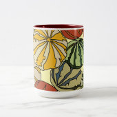 秋秋のカラフルかぼちゃ ツートーンマグカップ (中央)