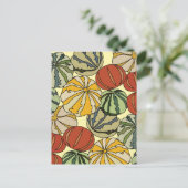 秋秋のカラフルかぼちゃ ポストカード (スタンド正面)