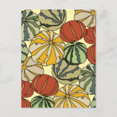 秋秋のカラフルかぼちゃ ポストカード (正面)