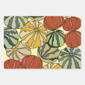 秋秋のカラフルかぼちゃ ラッピングペーパーシート (正面3)