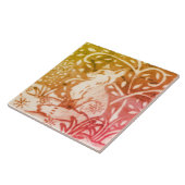 秋秋のキツネ雪金ゴールド銅ウィンターウッドランド タイル (側面)