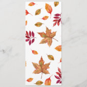 秋秋のディナーメニューテンプレート メニュー (裏面)