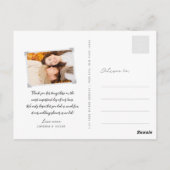 秋秋のドットモダンツリーフォトラブ&感謝してい ポストカード (裏面)