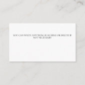 秋秋のフローラス葉エレガントウェディングサイト エンクロージャーカード (裏面)