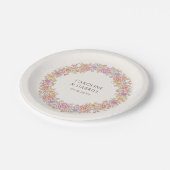 秋秋のフローラワイルドフラワー結婚ズ ペーパープレート (アングル)