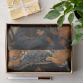 秋秋のメープル葉かわいらしの女の子インブラック 薄葉紙 (ギフト)