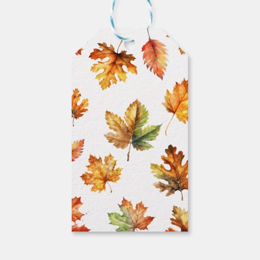 秋秋のメープル葉のラベルに感謝の好意 ギフトタグ (裏面)