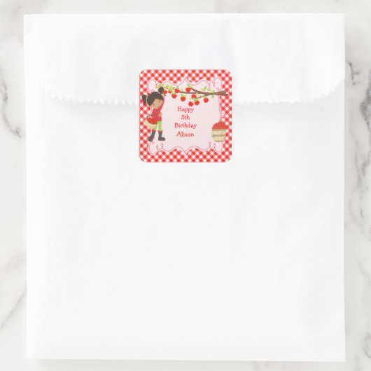 秋秋のリンゴ狩りアフリカ系アメリカ スクエアシール (バッグ)