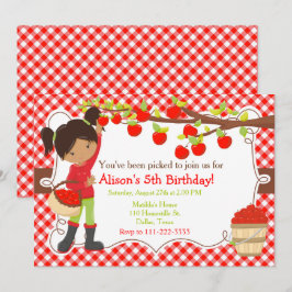 秋秋のリンゴ狩りアフリカ系アメリカ 招待状