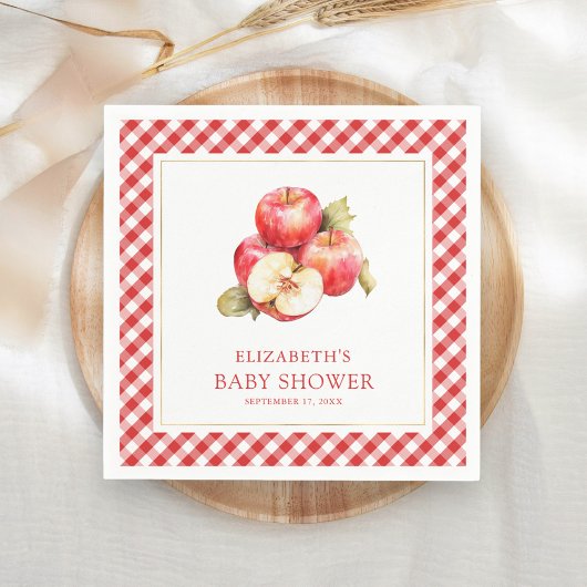 秋秋のリンゴ目の赤ちゃんシャワー スタンダードカクテルナプキン