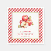 秋秋のリンゴ目の赤ちゃんシャワー スタンダードカクテルナプキン (正面)