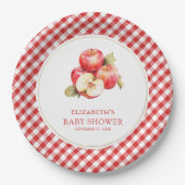 秋秋のリンゴ目の赤ちゃんシャワー ペーパープレート (正面)
