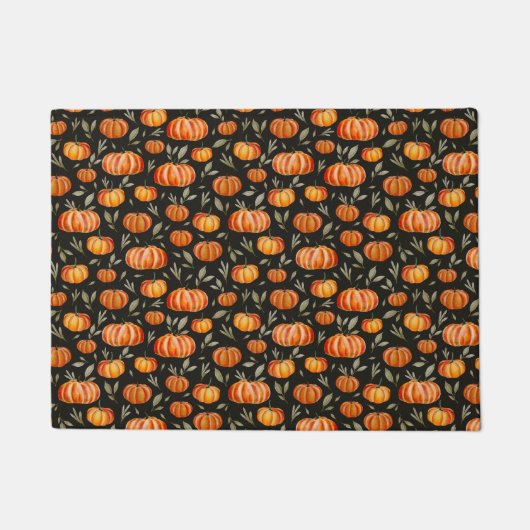 秋秋の収穫感謝祭かぼちゃスパイス ドアマット (正面)