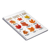 秋秋の収穫感謝祭の季節の葉の秋 ノートブック (右側)