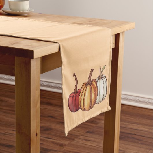 秋秋の収穫感謝祭テーブルランナー ショートテーブルランナー (インサイチュ)